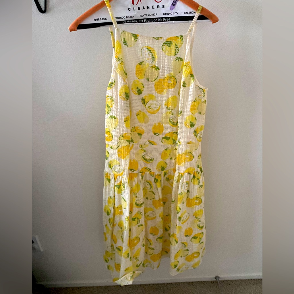 Ann Taylor Lemon Yellow Sundress, Worn Once. Excellent Condition.